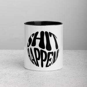 Caneca com interior colorido Sh*t Happens